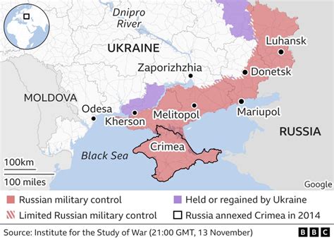 Map Of Ukraine And Russia